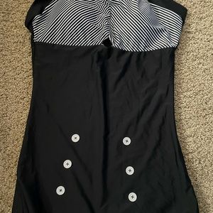 NWOT Ekouaer Vintage 1Pc Swimsuit/Boyshort-Sz.14